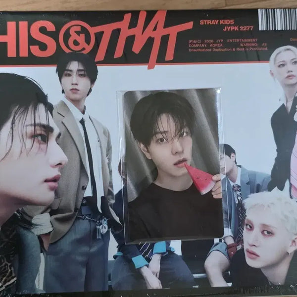 [BUNJANG] Stray Kids Seungmin "This & That" Album Photocard (Watermelon Ver.) / 스트레이키즈 팬즈 앨범 수박 포카 승민