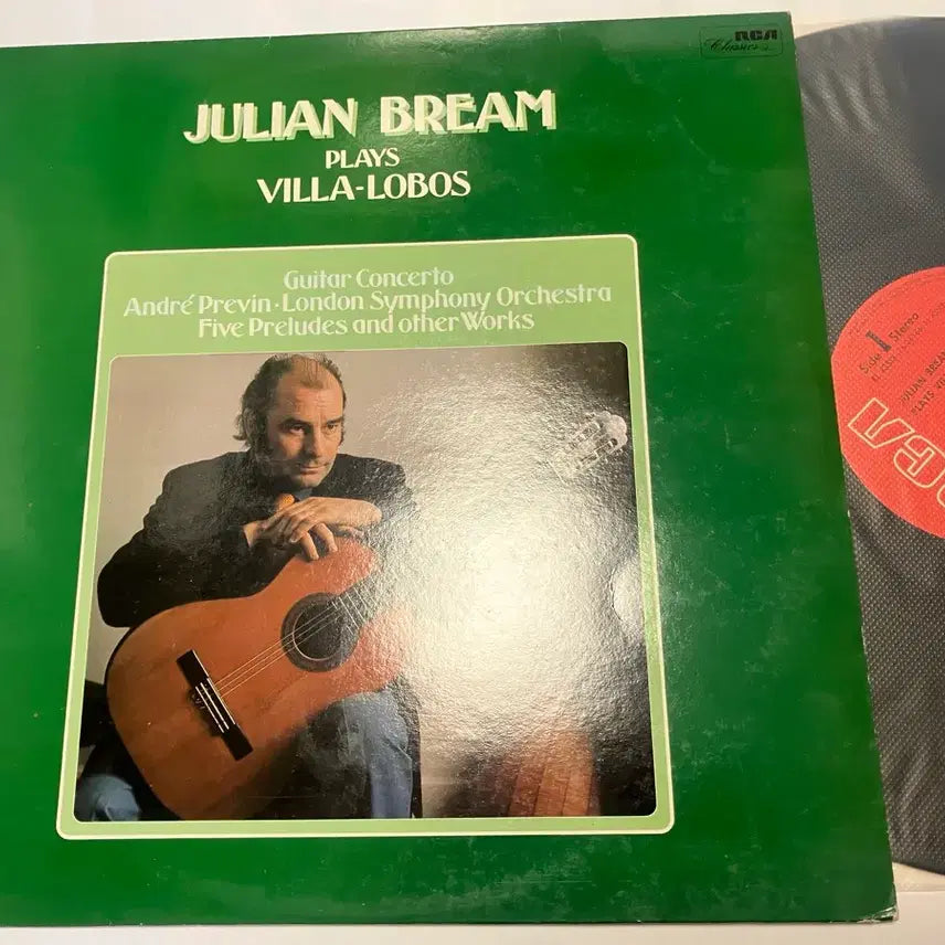 [BUNJANG] Julian Bream Plays Villa-Lobos Guitar Concertos LP (1971 RCA Red Seal First Press) / 수입초반LP) 줄리안 브림 연주 빌라-로보스 기타 협주곡