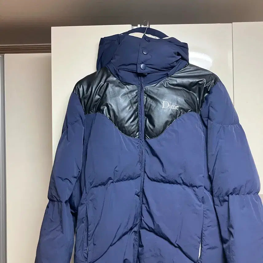 [BUNJANG] Dime Skateboards Contrast Puffer Jacket Navy (M) / 다임 dime 스케이트보드 콘트라스트 푸퍼 네이비 자켓 m