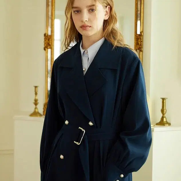 [BUNJANG] Illustrious Illusion Navy Trench Coat / (급처!!)일루스트리스 일루전 네이비 트렌치코트 팔아요!!