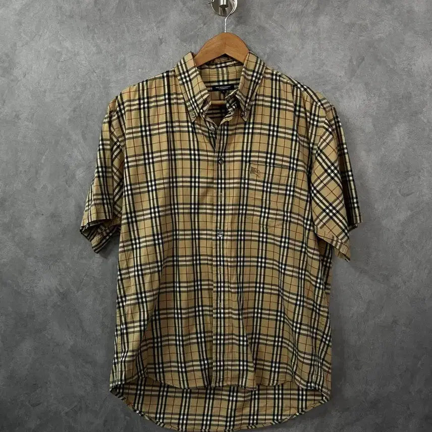 [BUNJANG] Burberry Check Short Sleeve Shirt L / 버버리 체크 반팔 셔츠 L