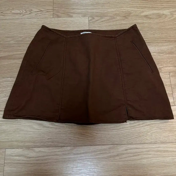 [BUNJANG] OVER DUE FLAIR Brown Skirt / 오버듀플레어 브라운 스커트