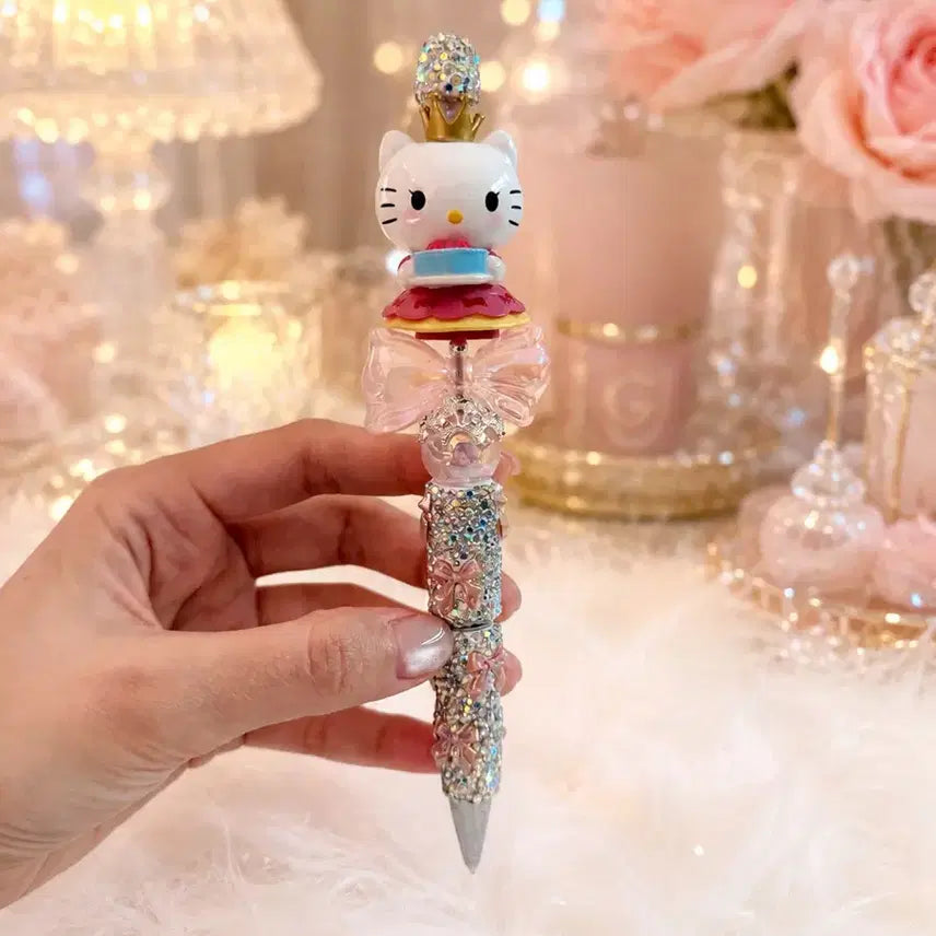 [BUNJANG] Handmade Pink Kitty Deco Pen / 드레스 핑크 키티 볼꾸 볼펜!! 새상품 핸드메이드