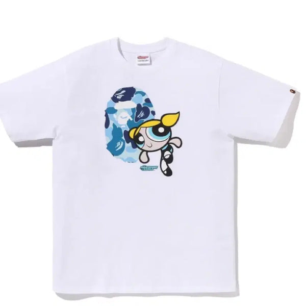 [BUNJANG] BAPE x The Powerpuff Girls Bubbles Short Sleeve T-Shirt White / 베이프 파워퍼프걸 버블즈 반팔 티셔츠 화이트