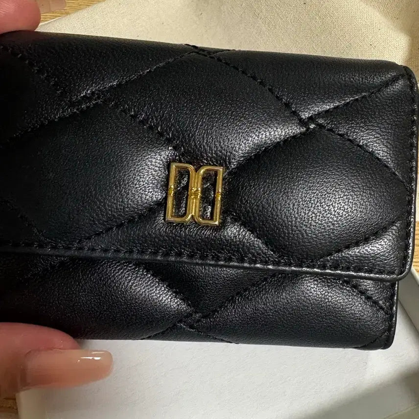 [BUNJANG] Daks Black Quilted Card Holder / 닥스 카두 지갑