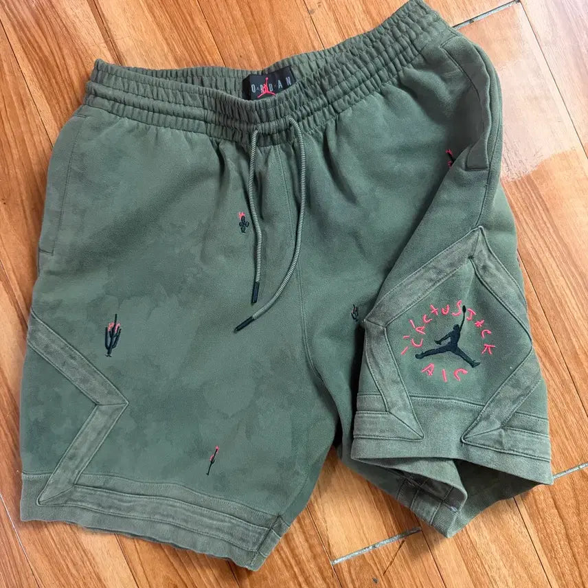 [BUNJANG] Travis Scott Jordan Cactus Jack Diamond Shorts Pants / 트래비스 스캇 조던 캑터스잭 다이아몬드 쇼츠 반바지 팬츠 힙합
