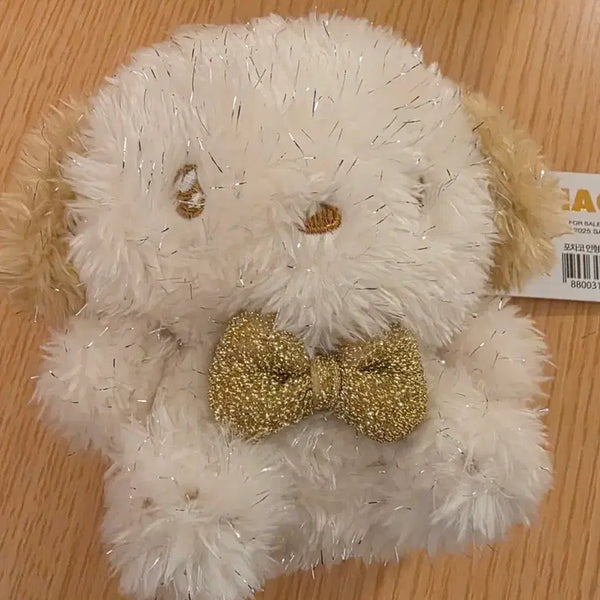 [BUNJANG] Pochacco Plush Keyring with Gold Ribbon / 포챠코 키링