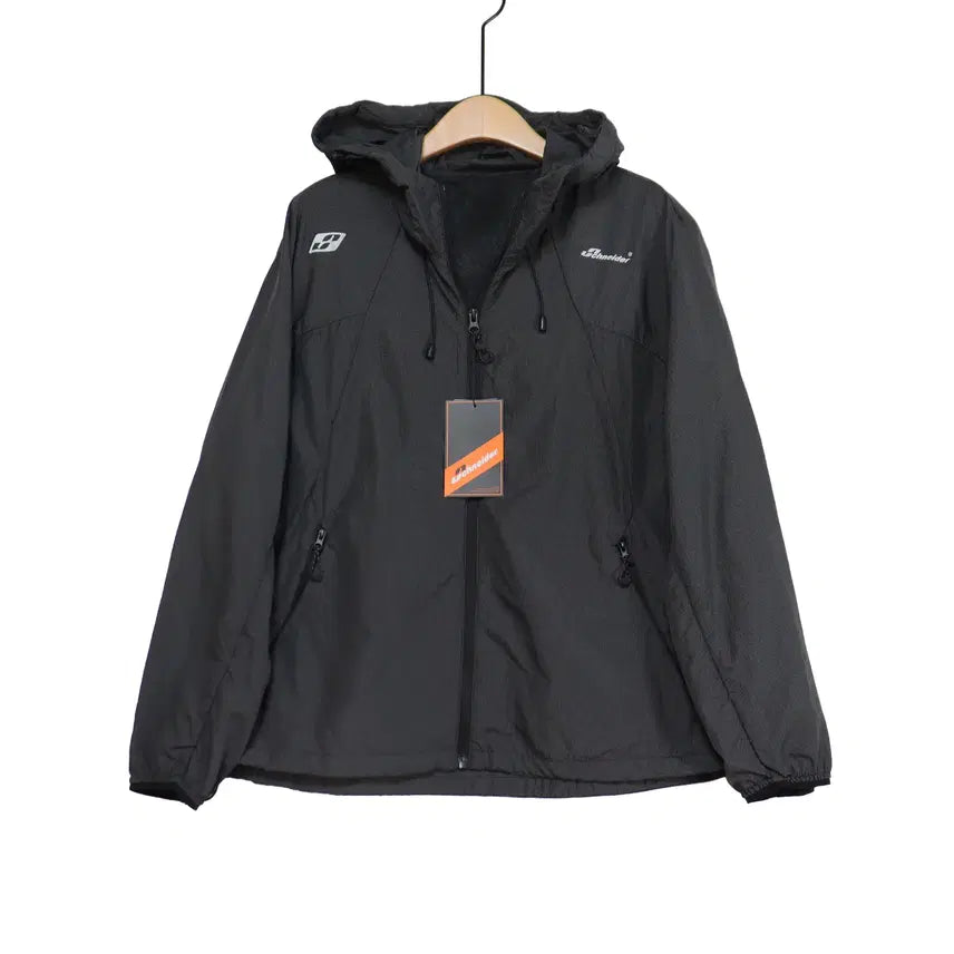 [BUNJANG] Schneider Black Hooded Lightweight Windbreaker Jacket / Schneider 슈나이더 블랙 후드 경량 바람막이 프리 새상품