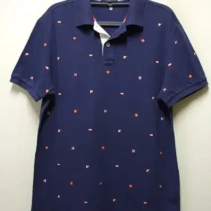 [BUNJANG] Hazzys Multi-Embroidery Cotton Polo T-Shirt / 헤지스 멀티자수 면카라티 택105