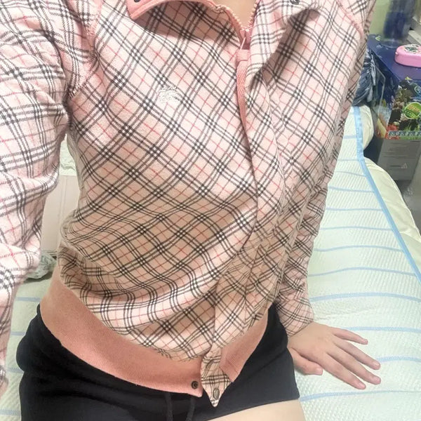 [BUNJANG] Burberry Vintage Pink Jersey Zip-Up / 빈티지 버버리 핑크져지집업(빨리 안팔리면 소장)