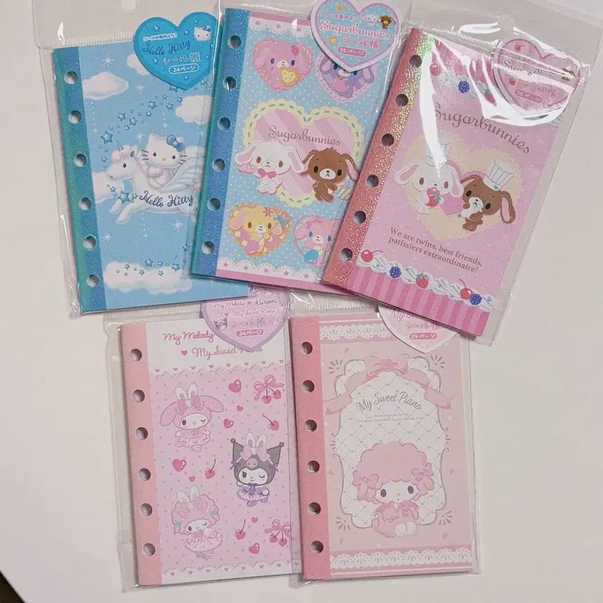 [BUNJANG] Sanrio Character Seal Binder Refill Pages / 산리오 헬로키티 슈가바니즈 피아노 마멜 쿠로미 씰바인더 속지