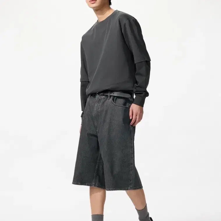 [BUNJANG] Uniqlo Denim Bermuda Shorts / 유니클로 데님 쇼트 팬츠 버뮤다