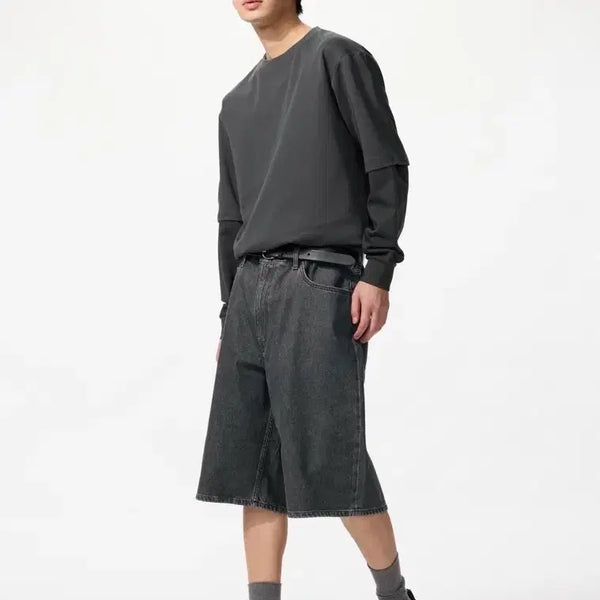 [BUNJANG] Uniqlo Denim Bermuda Shorts / 유니클로 데님 쇼트 팬츠 버뮤다