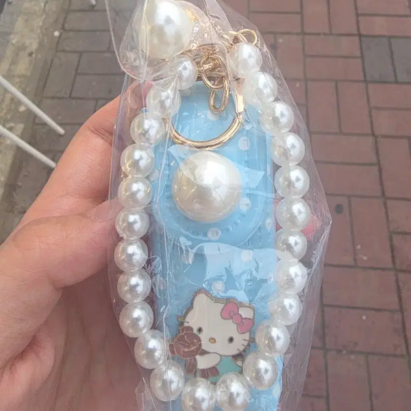 [BUNJANG] Hello Kitty Pearl Chain Lip Case Keychain / 헬로키티 립케이스 키링