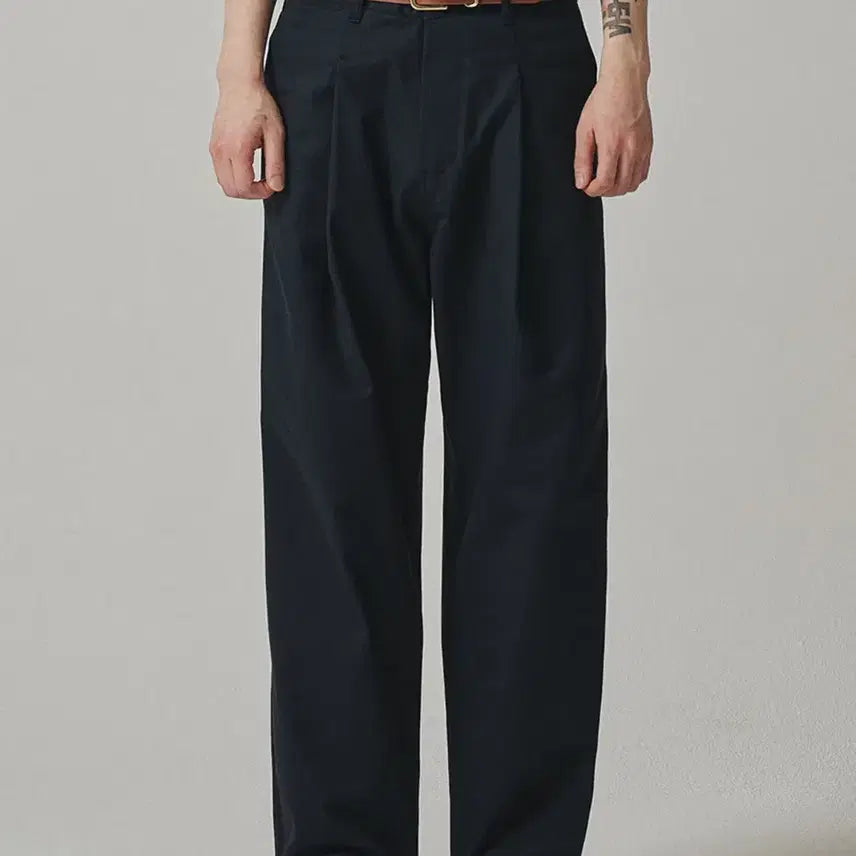 [BUNJANG] Zero Cotton One-Tuck Pants Navy M / 제로 코튼 원턱 팬츠 네이비 M