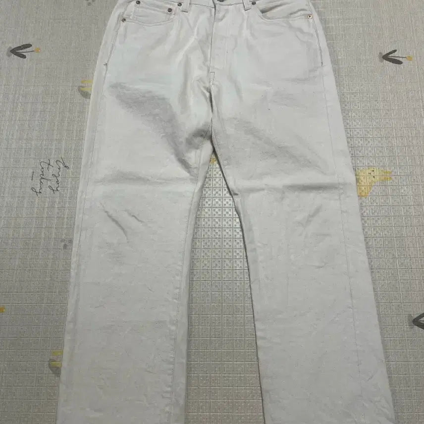 [BUNJANG] Full Count 0105EC Ecru Selvedge Jeans / 풀카운트 0105ec 에크루 32