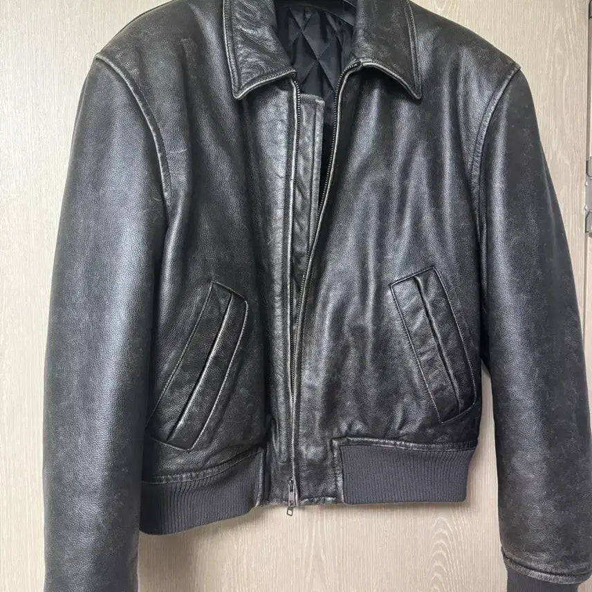 [BUNJANG] Elwood Armor Cowhide Leather Jacket / [46]엘무드 아머 카우하이드 레더 자켓