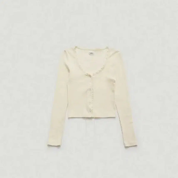 [BUNJANG] The Barnet Ravioli Lace Cardigan Top Set Yellow / 더바넷 라비올리 레이스 가디건 탑 세트 옐로우 (새상품)