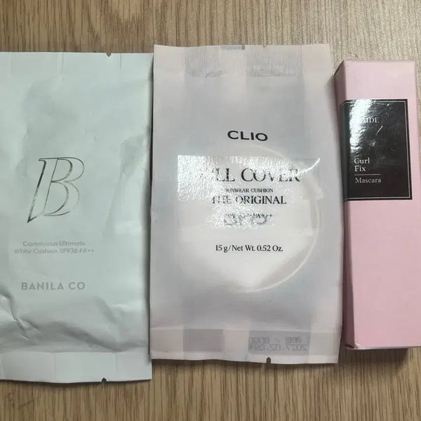 [BUNJANG] Banila Co. Ultimate White Cushion (Shade 17), Clio Kill Cover Cushion (Shade 19), Etude Curl Fix Mascara (Black) / 바닐라코 얼티밋 화이트 쿠션 17호 에뛰드 컬픽스마스카라 01 블랙