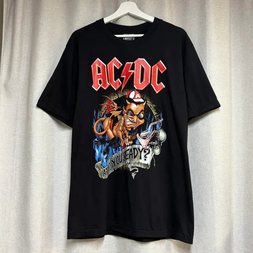 [BUNJANG] AC/DC 'Are You Ready?' Graphic Band T-Shirt (L) / The MAXX ROCK AC/DC 락밴드 티셔츠 L