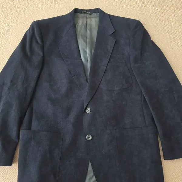 [BUNJANG] Halson Ultra Suede Navy Jacket / 할스톤 아메카지 울트라 스웨이드 네이비 자켓 100-105