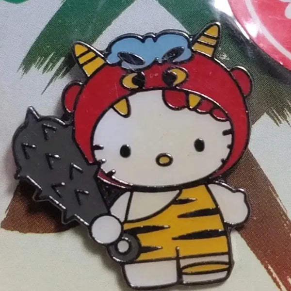 [BUNJANG] Hello Kitty Classic Limited Edition Badge Set: Oita Beppu Oni 2002 / 헬로키티 고전 지역한정 뱃지 세트 오이타 벳푸 도깨비 아카오니 2002