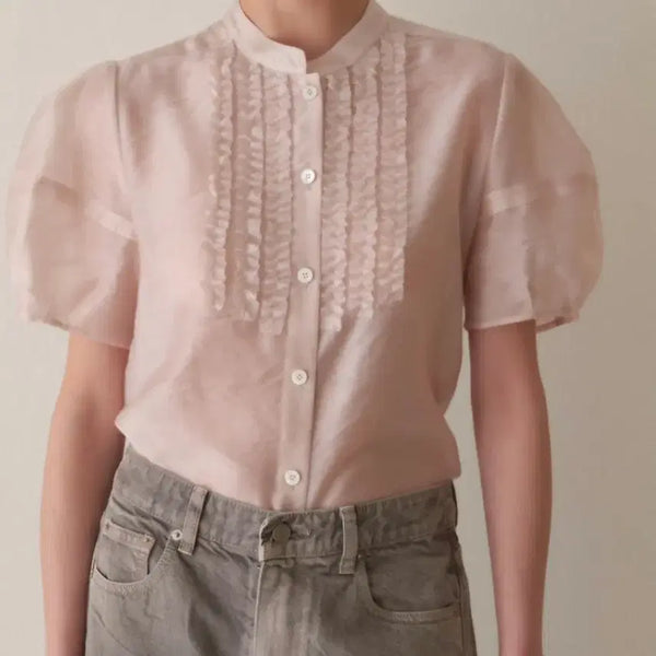 [BUNJANG] Blue Wash Shibuya Chiffon Blouse / 새상품)블루워시 시부야 쉬폰 블라우스
