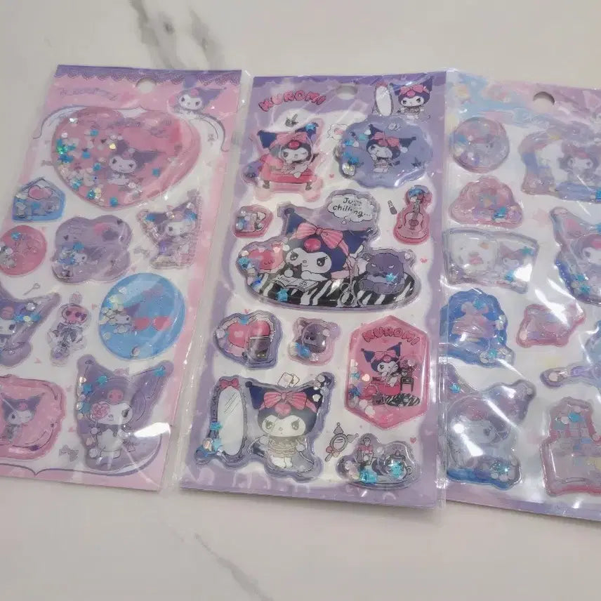 [BUNJANG] Sanrio Kuromi 3D Water-Filled Sticker / 산리오 쿠로미 입체 스티커