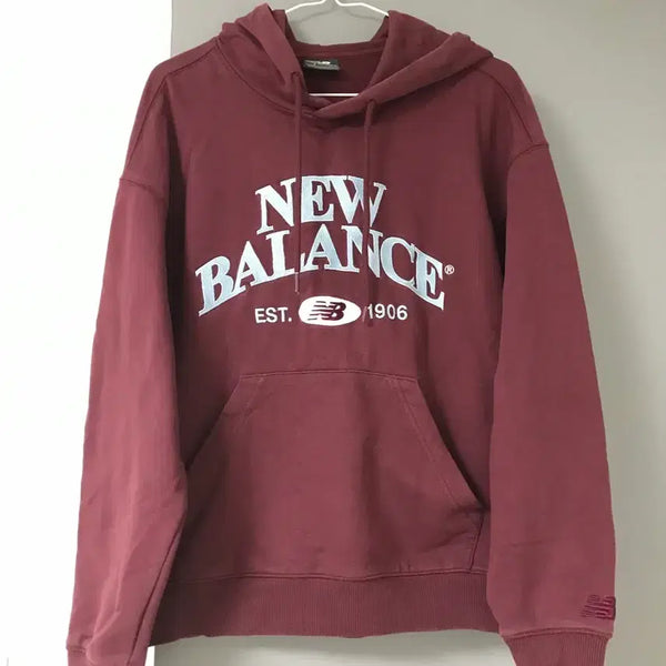 [BUNJANG] New Balance Burgundy Hoodie / 뉴발란스 버건디 후드티
