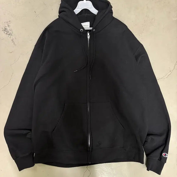 [BUNJANG] Champion Wrist Logo Oversized Hoodie Zip-up XL / 만원샵 챔피온 손목로고 오버핏 후드집업 XL