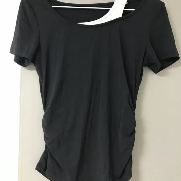 [BUNJANG] Sleeveless Integrated Slim Fit Short Sleeve T-Shirt / 나시 일체형 슬림핏 반팔