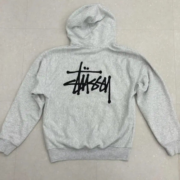 [BUNJANG] Stussy Ash Heather Hoodie / (정품) 스투시 후드티 애쉬헤더