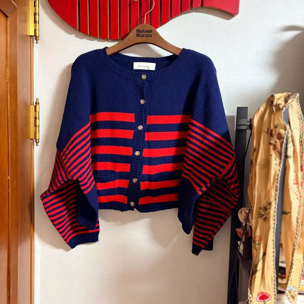 [BUNJANG] Stripe Cardigan / 단가라 가디건