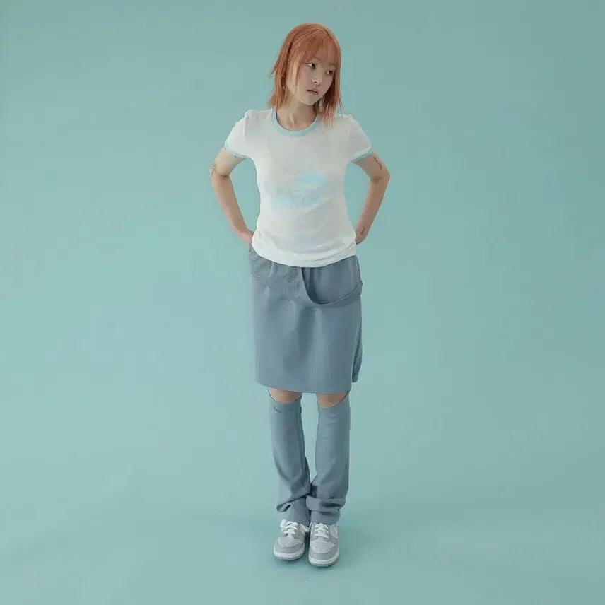 [BUNJANG] Jichoice SS24 Skirt + Leg Warmers Set / 지초이 ss24 스커트 + 레그워머