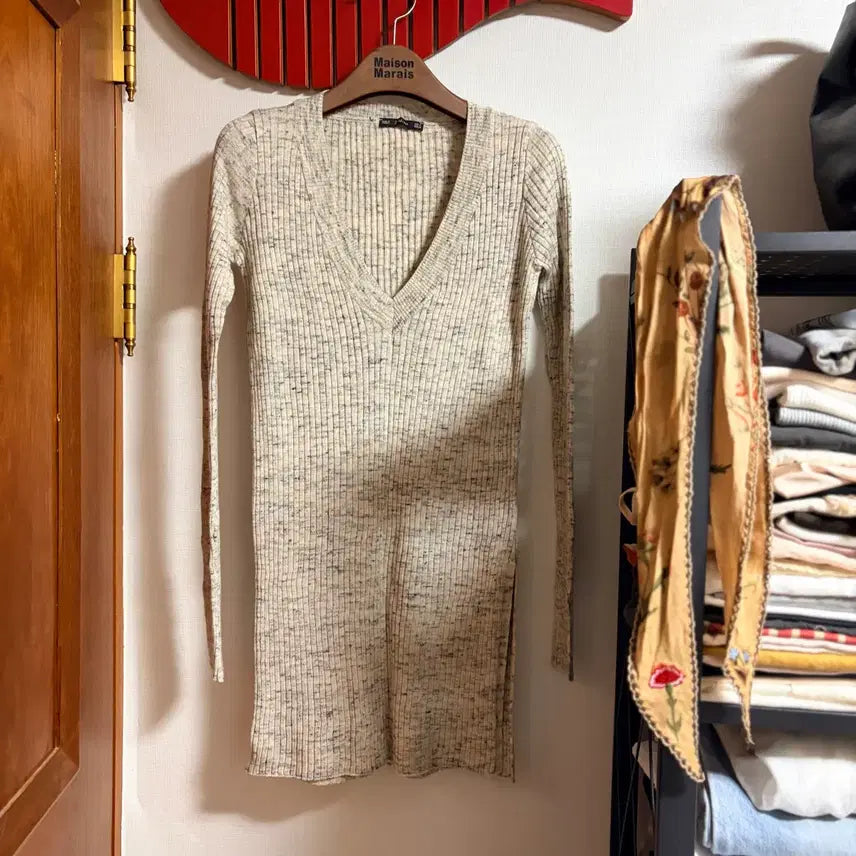 [BUNJANG] ZARA Slit Ribbed Knit / 자라 슬릿 골지 니트