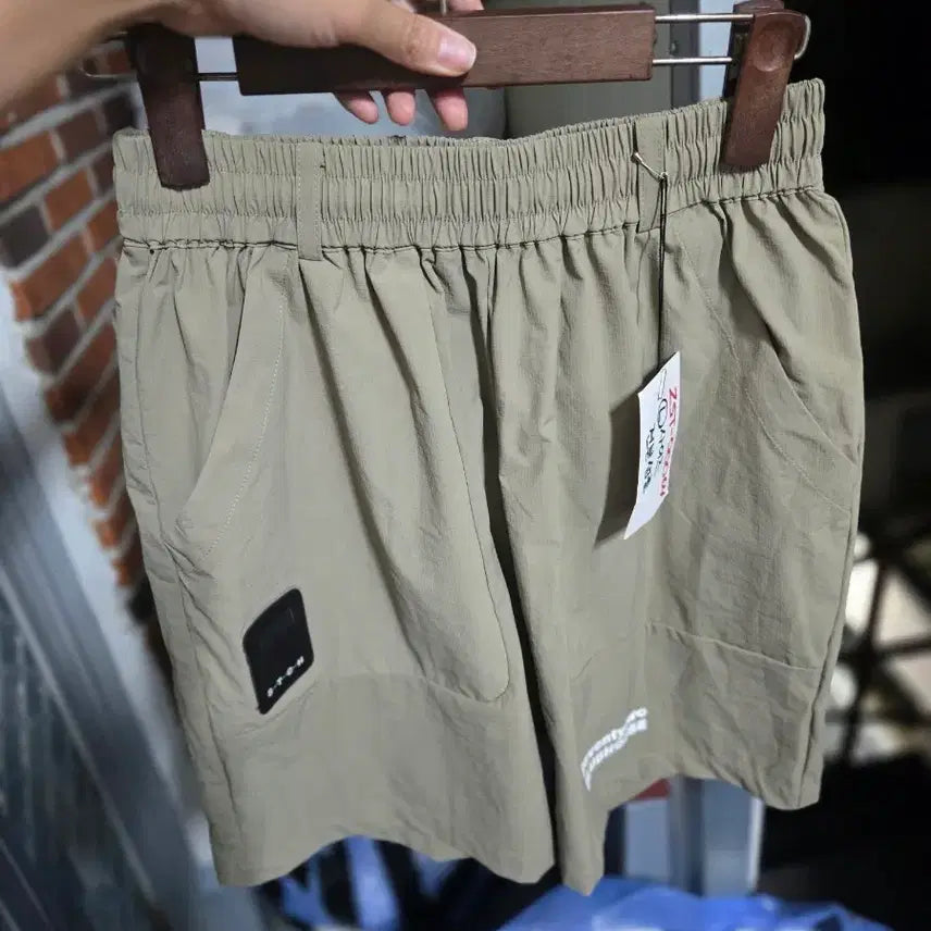 [BUNJANG] Khaki Golf Shorts with Waist Band / 골프웨어반바지팬츠