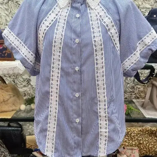 [BUNJANG] Women's Puff Sleeve Lace Blouse / 이쁜 블라우스 55 66