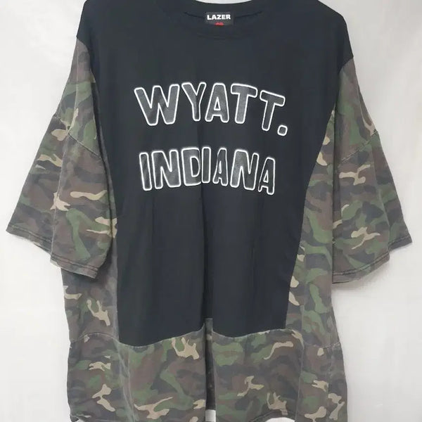 [BUNJANG] RAZER HAVEN Wyatt Camouflage Oversized Short-Sleeve T-Shirt / [3XL 초오버핏] 레이저헤븐 WYATT 카모플라주 빅사이즈 반팔 티셔츠