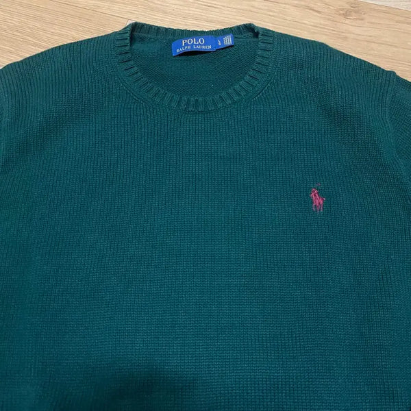 [BUNJANG] Polo Ralph Lauren Round Knit Green L (105) / 폴로 라운드 니트 그린 L사이즈 (105사이즈)