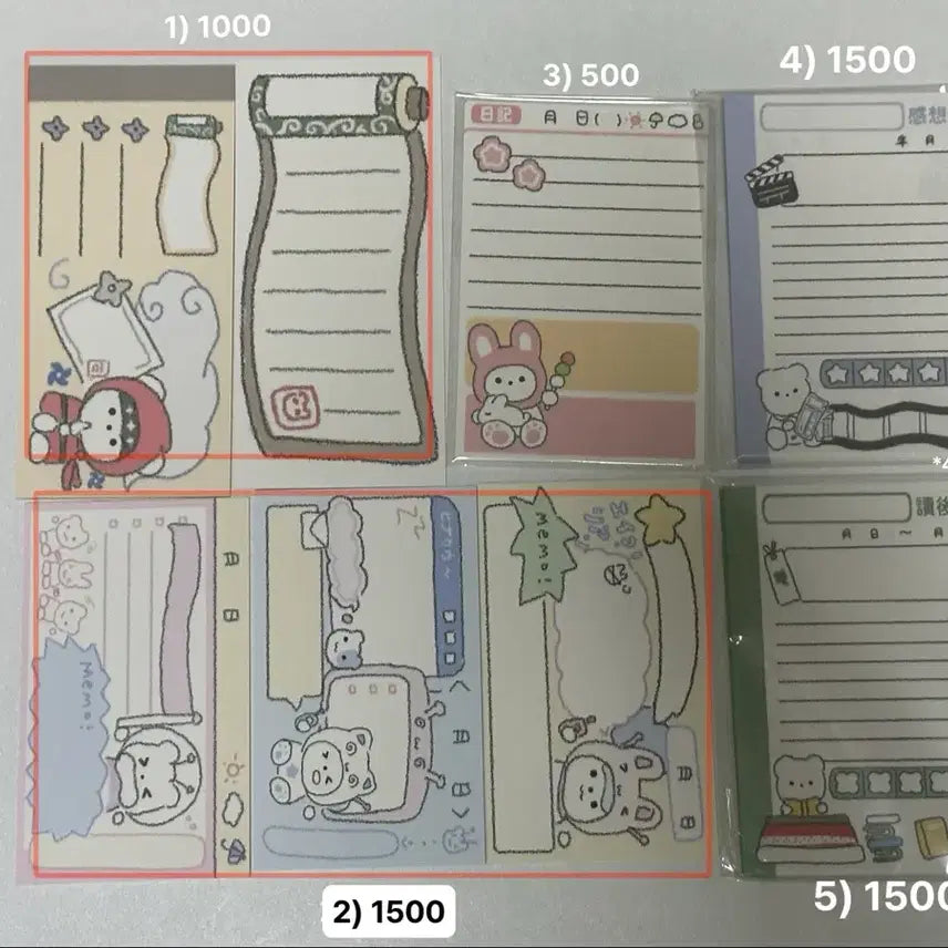 [BUNJANG] Dymo Deco Memo Pad Assortment / 다꾸 떡메 메모지 처분