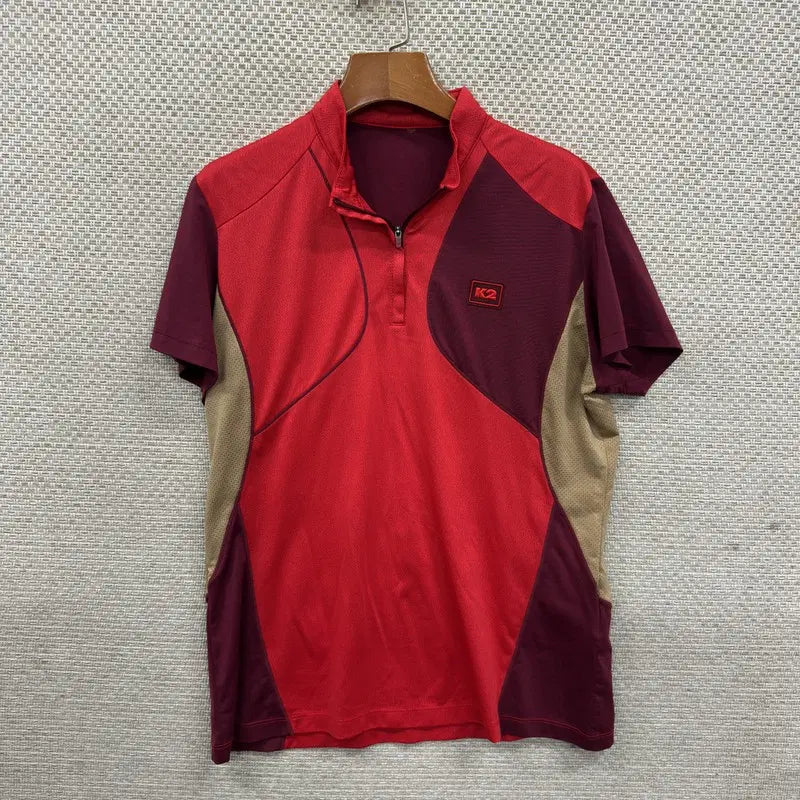 [BUNJANG] K2 Functional Half-Zip T-Shirt Size 105 / K2 등산 기능성 반집업 반팔티 105 D04601