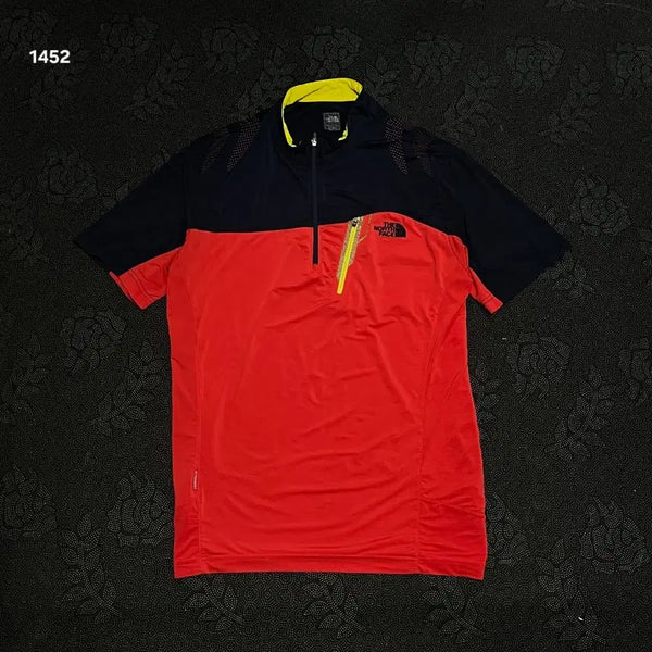 [BUNJANG] The North Face Men's Functional Half-Zip T-Shirt / 노스페이스 남성 기능성 반집업 반팔 100