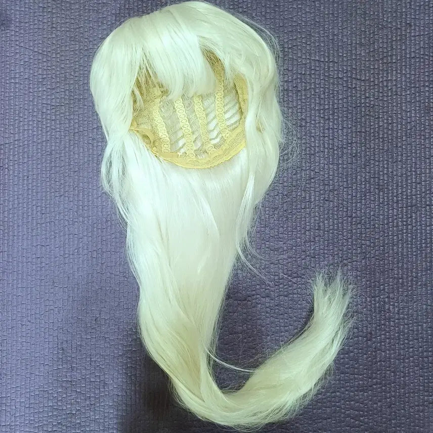 [BUNJANG] White Long Straight Hair Cosplay Wig / 하얀색 긴 생머리 코스프레 가발