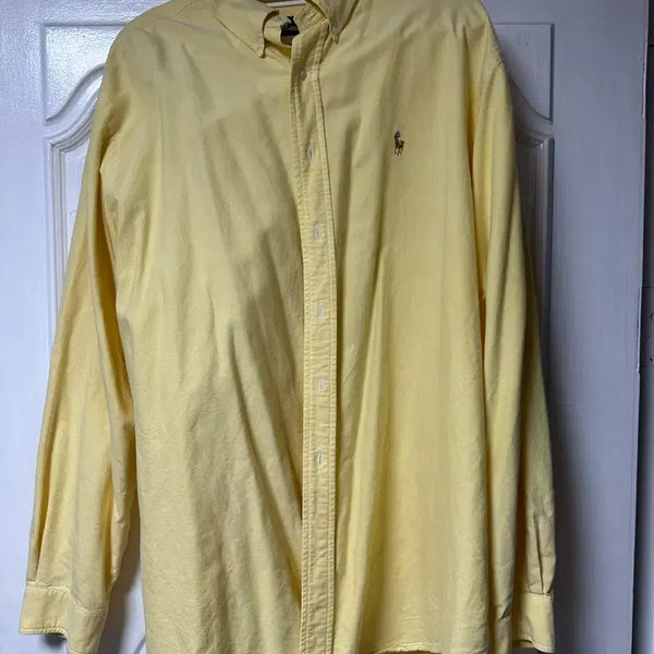 [BUNJANG] Polo Ralph Lauren Oxford Shirt Yellow XL / 폴로 랄프로렌 옥스포드 셔츠 옐로우 XL