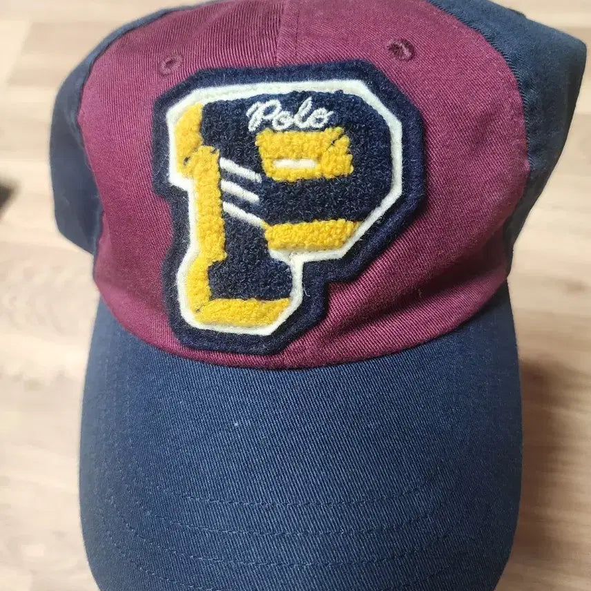 [BUNJANG] Polo Ralph Lauren Letterman Cap Burgundy Navy / 폴로 랄프로렌 레터맨 모자 버건디 네이비