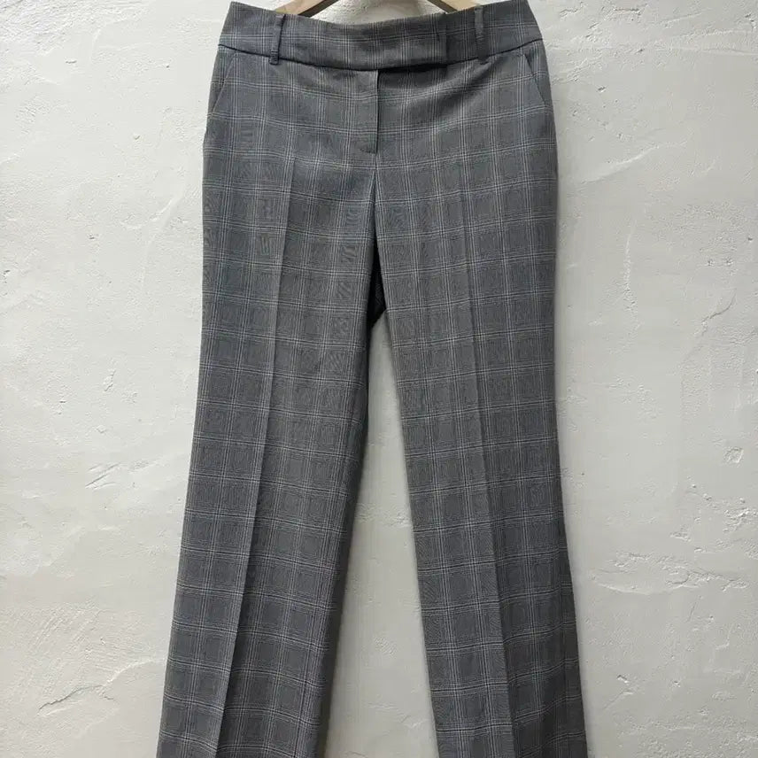 [BUNJANG] The I'zard Women's Blue-Grey Patterned Slacks - Size 55 / [상태최상] 더아이잗 하의 여성 슬랙스 블루그레이패턴 55
