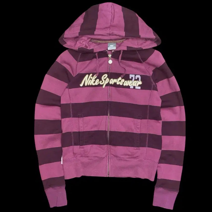 [BUNJANG] Nike Vintage Y2K Stripe Hoodie Zip-Up / 나이키 빈티지 y2k 스트라이프 후드 집업
