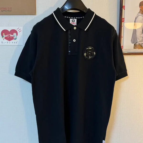 [BUNJANG] AAPE Cotton Short Sleeve Polo T-Shirt / AAPE 에이프 코튼 반팔 카라티