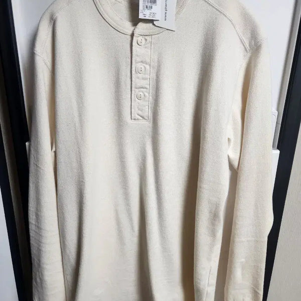 [BUNJANG] Pherrow's Henley Neck Long Sleeve Oatmeal XXL / 페로우즈 헨리넥 롱슬리브 오트밀 XXL