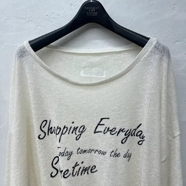 [BUNJANG] Women's 7-Sleeve Knit Top Cream / [상태최상] 블랙프라이데이 상의 여성 니트 크림 7부 F